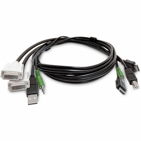 StarTech.com 6ft (1.8m) Dual-Display KVM Cable, 2x DVI to 2x HDMI, USB 2.0, 3.5mm, Universal Combo Cable, TAA Compliant