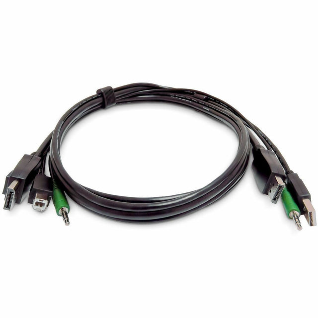 StarTech.com 3ft (91cm) DisplayPort KVM Cable, USB 2.0, 3.5mm Audio, Universally Compatible Combo Cable for KVM Switches, TAA