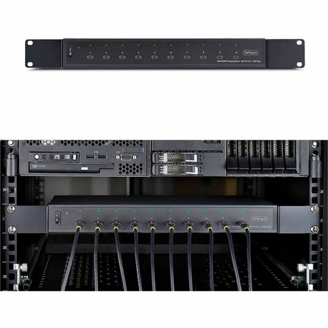 StarTech.com 10-Port USB-C Charging Hub, 60W Per Port, 350W Total Power, Multiport Charger Block / Station, TAA Compliant