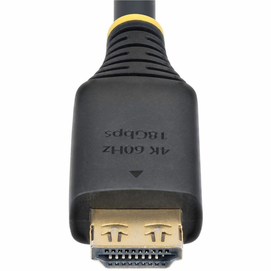 StarTech.com 5m (16.4ft) High Speed HDMI Cable with Gripping Connectors, 4K 60Hz/1440p 144Hz, 18Gbps, UHD HDMI Cord, TPE Jacket