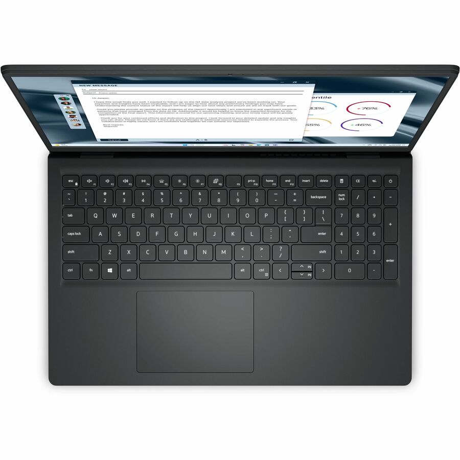 Dell Pro 15 Essential PV15255 15.6" Notebook - Full HD - 120 Hz - AMD Ryzen 5 7520U - 8 GB - 512 GB SSD - English (US) Keyboard - Carbon Black