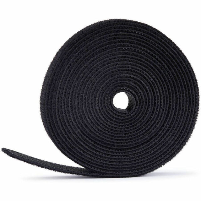 StarTech.com 75ft (22.8m) Hook and Loop Roll, 0.5in Wide, Black, Cut-to-Size Reusable Cable Ties, Fastener Tape, Adjustable Fabric Wraps