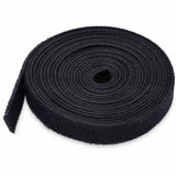 StarTech.com 75ft (22.8m) Hook and Loop Roll, 0.5in Wide, Black, Cut-to-Size Reusable Cable Ties, Fastener Tape, Adjustable Fabric Wraps