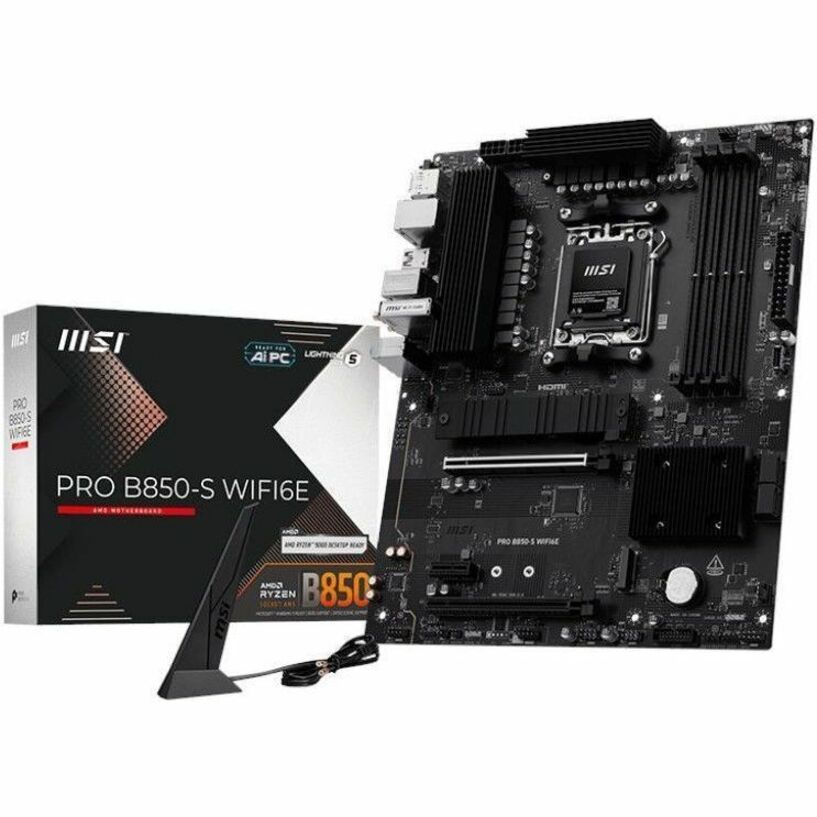MSI B850-S WIFI6E Gaming Desktop Motherboard - AMD B850 Chipset - Socket AM5 - ATX