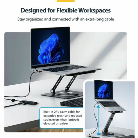 StarTech.com 4-Port USB-A Hub, 5Gbps, Bus Powered, USB-A to 4x USB-A Mini Hub, Extra Long 2ft/61cm Host Cable, 70% PCR Plastic Housing