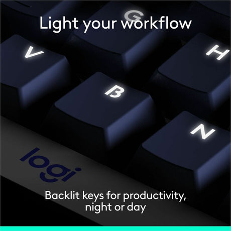 Logitech Alto Keys K98M Wireless Mechanical Keyboard, Customizable Keyboard with Vibration Absorbing Gasket, Backlit Keys, Graphite