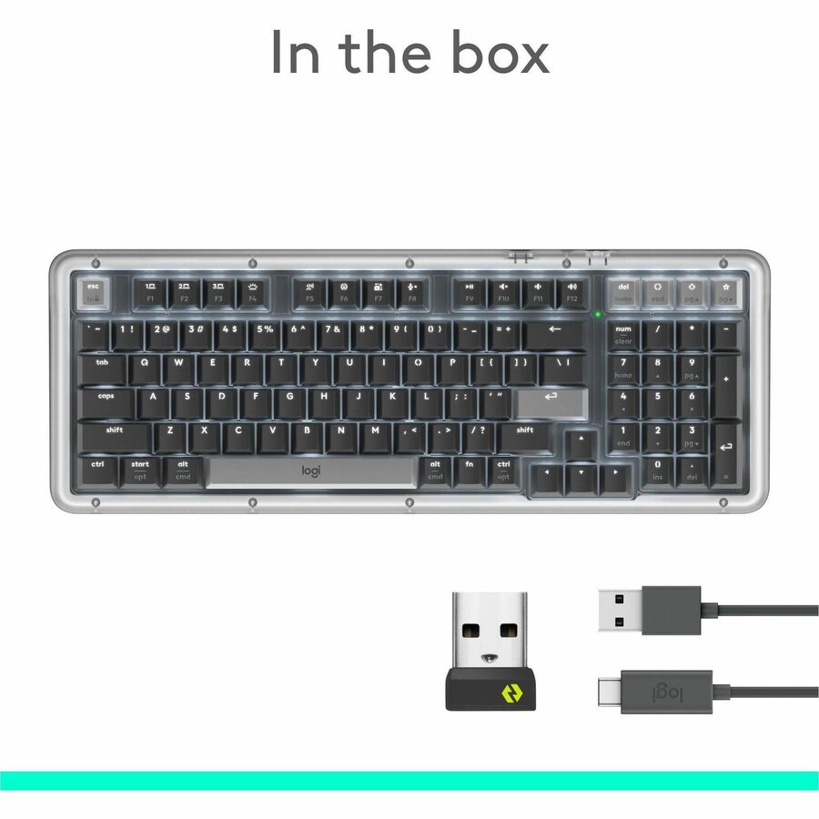 Logitech Alto Keys K98M Wireless Mechanical Keyboard, Customizable Keyboard with Vibration Absorbing Gasket, Backlit Keys, Graphite