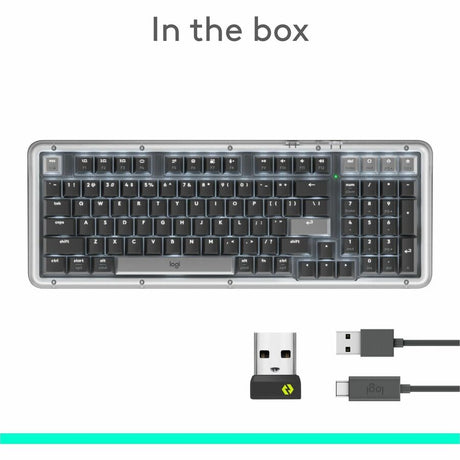 Logitech Alto Keys K98M Wireless Mechanical Keyboard, Customizable Keyboard with Vibration Absorbing Gasket, Backlit Keys, Graphite