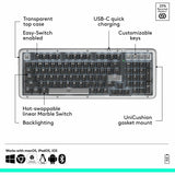 Logitech Alto Keys K98M Wireless Mechanical Keyboard, Customizable Keyboard with Vibration Absorbing Gasket, Backlit Keys, Graphite