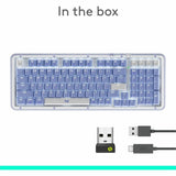 Logitech Alto Keys K98M Wireless Mechanical Keyboard, Customizable Keyboard with Vibration Absorbing Gasket, Backlit Keys, Lilac