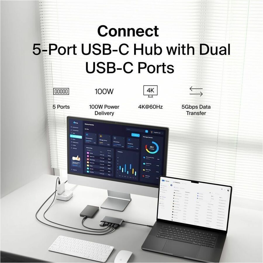 Belkin Connect 5-Port USB-C Hub with Dual USB-C Ports