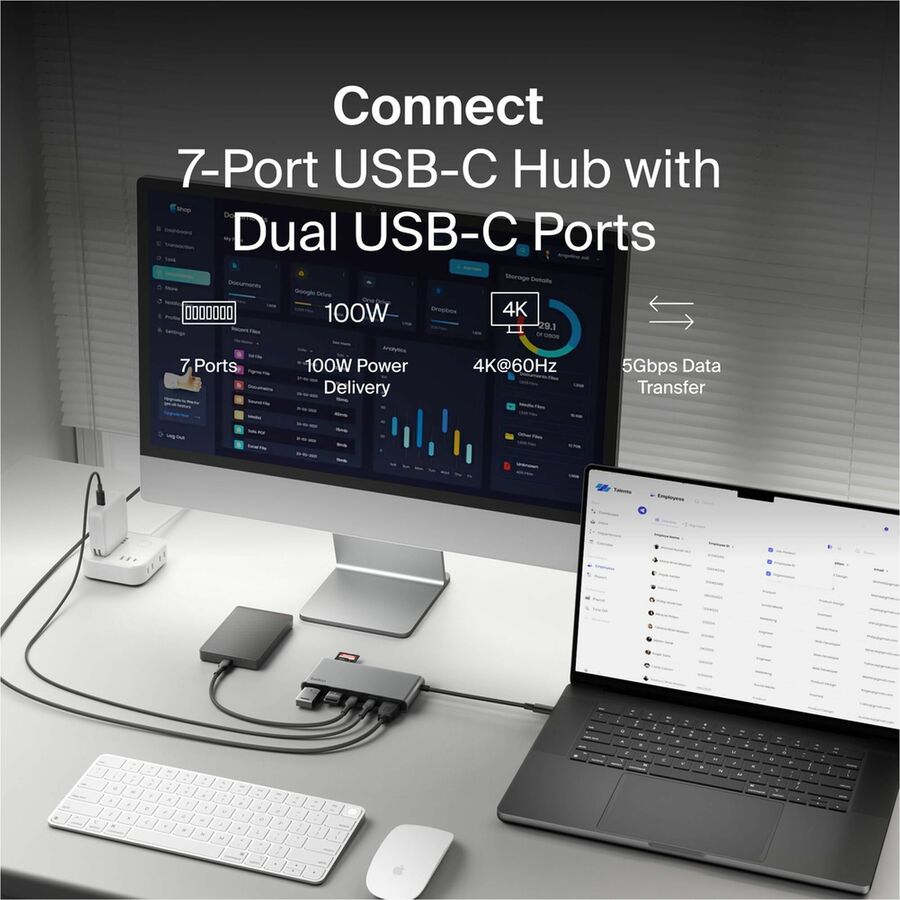 Belkin Connect 7-Port USB-C Hub with Dual USB-C Ports