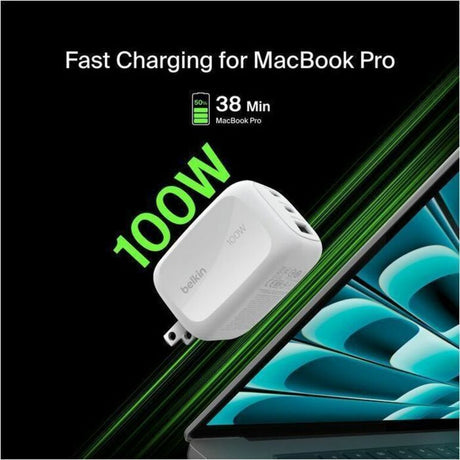 Belkin BoostCharge Pro 3-Port GaN Wall Charger 100W
