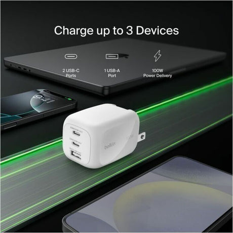 Belkin BoostCharge Pro 3-Port GaN Wall Charger 100W