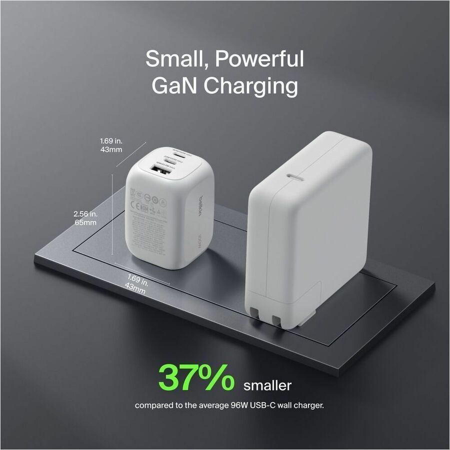 Belkin BoostCharge Pro 3-Port GaN Wall Charger 100W