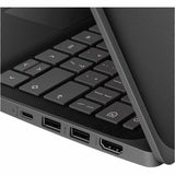 HP Fortis G10 11.6" Touchscreen Rugged Chromebook - HD - 60 Hz - Intel N-Series N100 - 8 GB - 64 GB Flash Memory - Jack Black