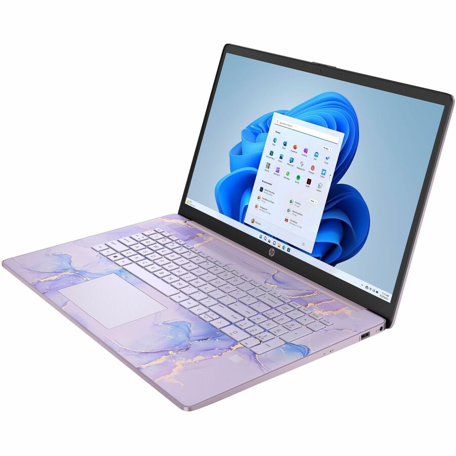 HP 17-cn3000 17-cn3143ds 17.3" Touchscreen Notebook - HD+ - Intel Core N-series N100 - 4 GB - 128 GB Flash Memory - Winter Lavender, Natural Silver