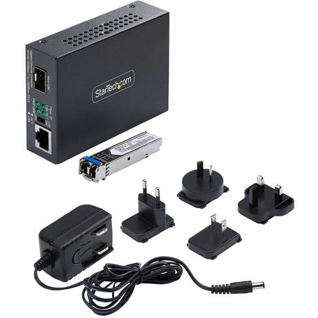 StarTech.com Gigabit Ethernet Copper-to-Fiber Media Converter, SM LC, 40km, 10/100/1000 Mbps, RJ45 to LC, 9K Jumbo Frames, TAA Compliant