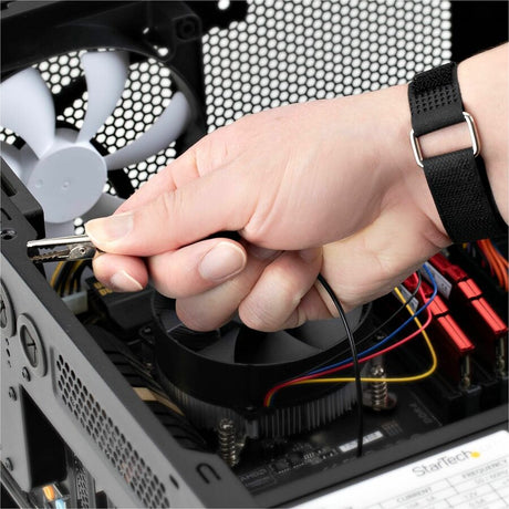 StarTech.com Antistatic Wrist Strap with Grounding Cable, ESD Electrostatic Discharge Band, 5ft / 1.5m Detachable Cord, TAA- Compliant