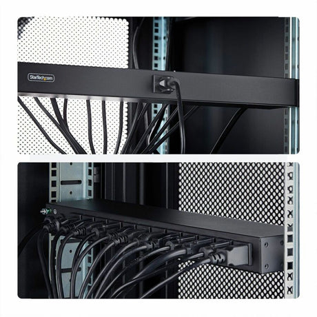 StarTech.com 13-Outlet Rackmount PDU, 1U Server Power Strip, 1x Front and 12x Rear Ports, Mounted Power Distribution Unit for 19in Racks