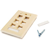 C2G 6-Port Single Gang Multimedia Keystone Wall Plate - Ivory