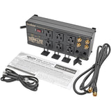 Eaton Tripp Lite Series Isobar 6-Outlet Surge Protector, 6 ft. Cord with Right-Angle Plug, 3330 Joules, Diagnostic LEDs, Tel/Coax/Modem, Metal