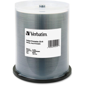 Verbatim 95252 CD Recordable Media - CD-R - 52x - 700 MB - 100 / Pack - White