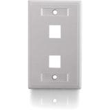 C2G 2-Port Single Gang Multimedia Keystone Wall Plate - White