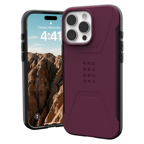 Urban Armor Gear Uag -  Civilian Magsafe Case For Apple Iphone 16 Pro Max - Bordeaux
