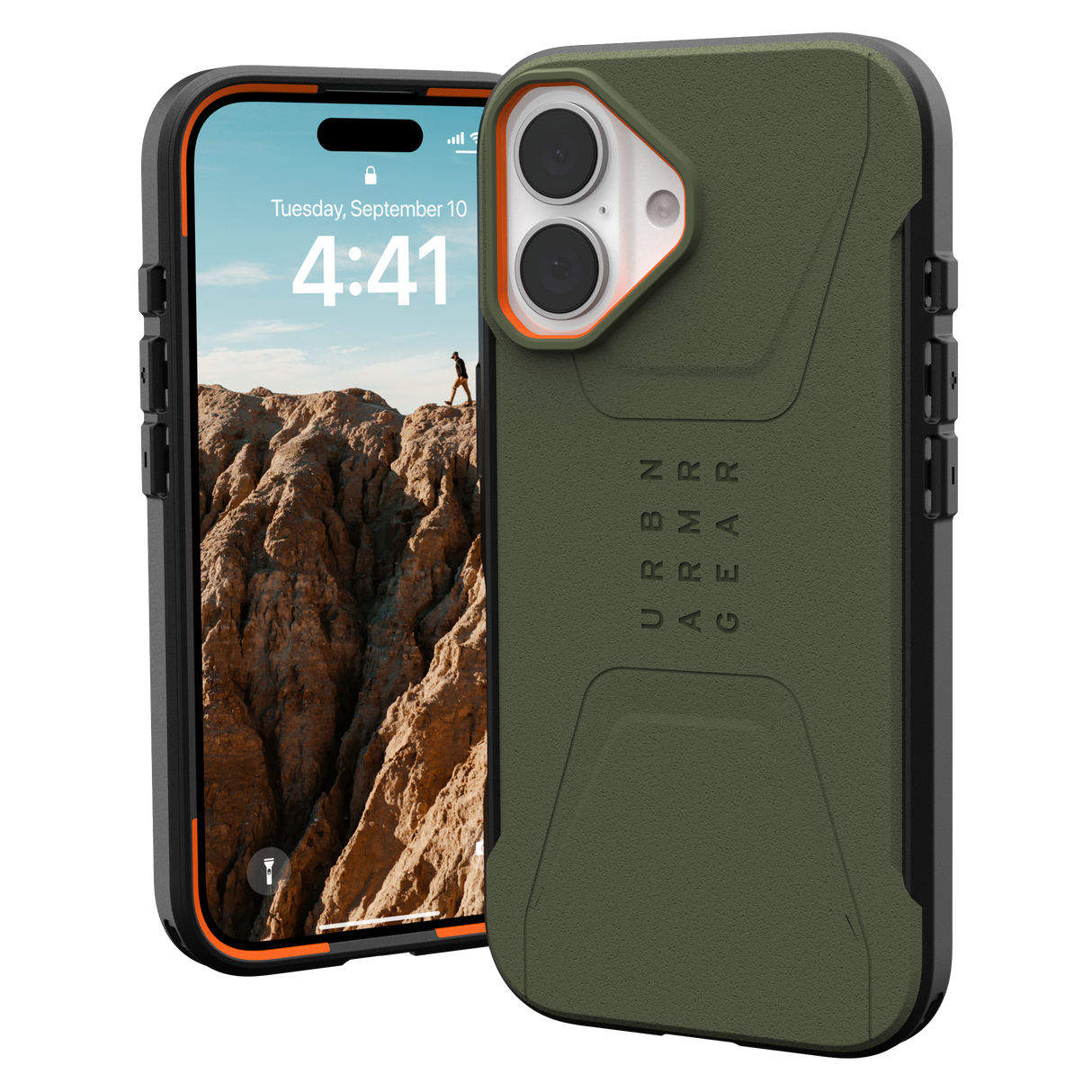Urban Armor Gear Uag -  Civilian Magsafe Case For Apple Iphone 16 - Olive Drab
