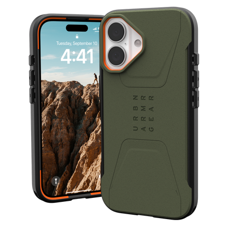 Urban Armor Gear Uag -  Civilian Magsafe Case For Apple Iphone 16 - Olive Drab