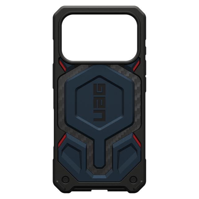 Urban Armor Gear Monarch Pro Case for Apple iPhone 17 Pro - Carbon Fiber Mallard and Red