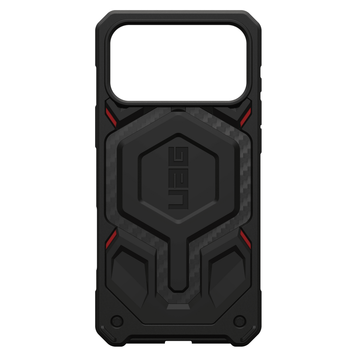 Urban Armor Gear Monarch Pro Case for Apple iPhone 17 Pro Max - Carbon Fiber Black and Red