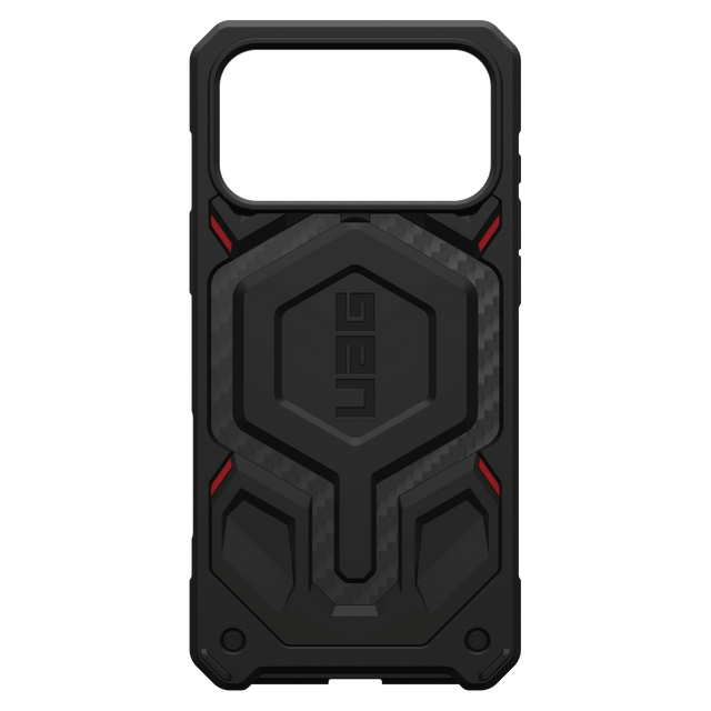 Urban Armor Gear Monarch Pro Case for Apple iPhone 17 Pro Max - Carbon Fiber Black and Red