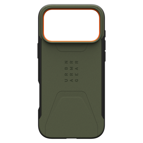 Urban Armor Gear Civilian MagSafe Case for Apple iPhone 17 Pro Max - Olive and Orange