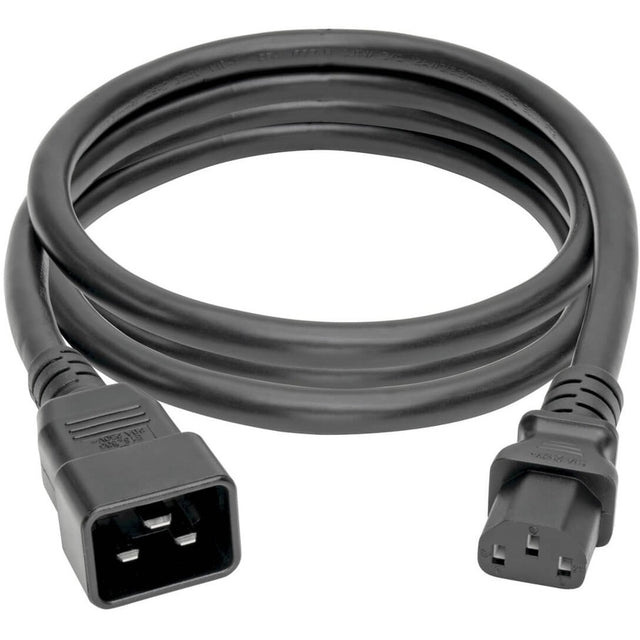 Eaton Tripp Lite Series C20 to C13 Power Cord for Computer - Heavy-Duty, 15A, 100-250V, 14 AWG, 7 ft. (2.13 m), Black