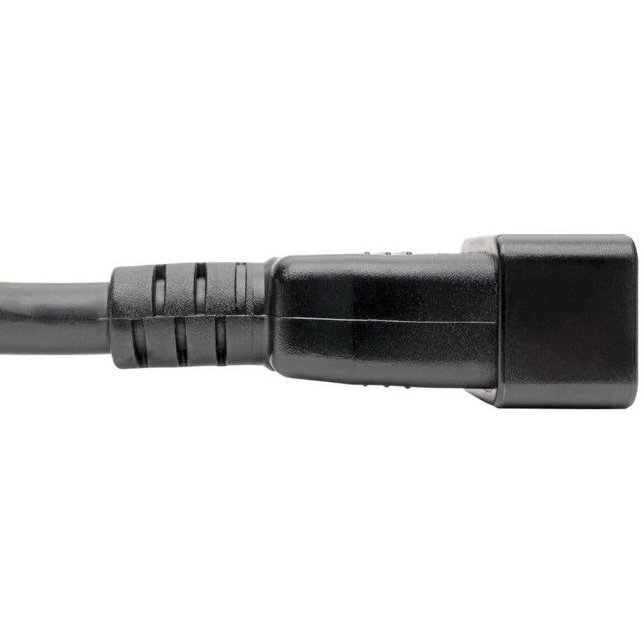 Eaton Tripp Lite Series C20 to C13 Power Cord for Computer - Heavy-Duty, 15A, 100-250V, 14 AWG, 7 ft. (2.13 m), Black