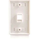 C2G 1-Port Single Gang Multimedia Keystone Wall Plate - White