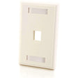 C2G 1-Port Single Gang Multimedia Keystone Wall Plate - White