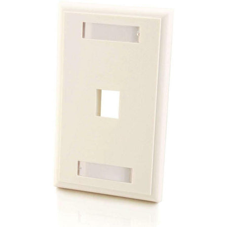 C2G 1-Port Single Gang Multimedia Keystone Wall Plate - White