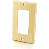 C2G Decorative Style Cutout Single Gang Wall Plate - Ivory