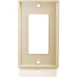 C2G Decorative Style Cutout Single Gang Wall Plate - Ivory