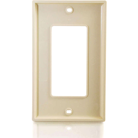 C2G Decorative Style Cutout Single Gang Wall Plate - Ivory