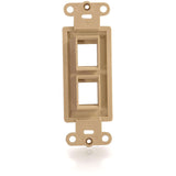 C2G Two Port Keystone Decorative Style Wall Plate - Ivory