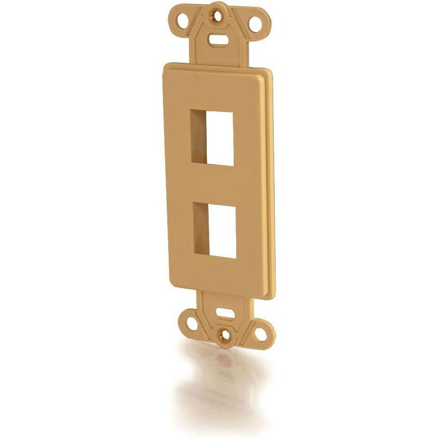 C2G Two Port Keystone Decorative Style Wall Plate - Ivory