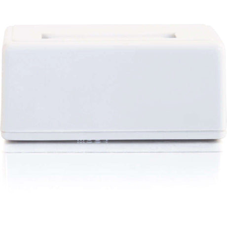 C2G 1-Port Keystone Jack Surface Mount Box - White