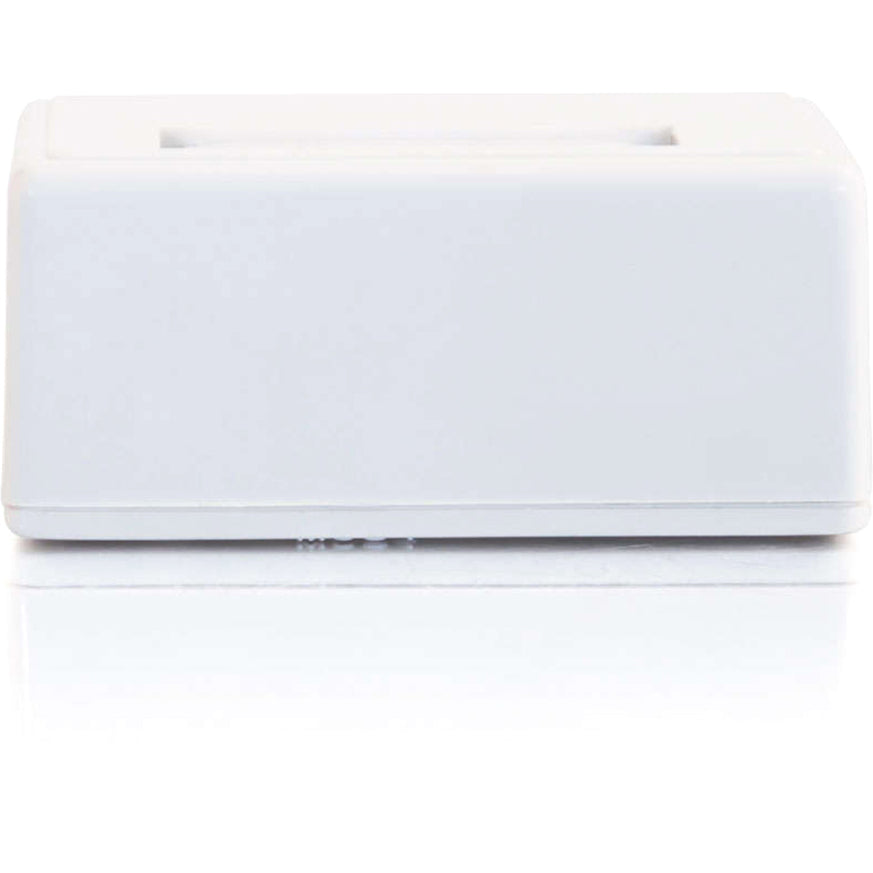 C2G 1-Port Keystone Jack Surface Mount Box - White