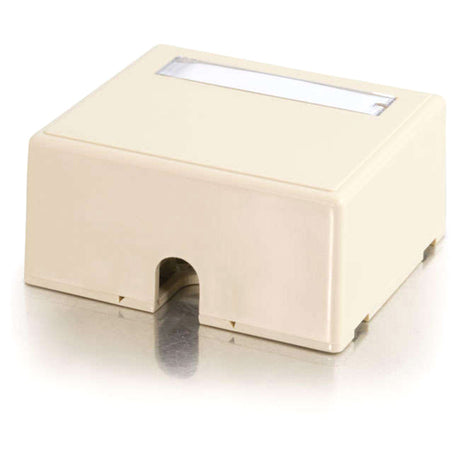 C2G 2-Port Keystone Jack Surface Mount Box - Ivory