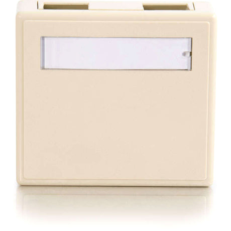 C2G 2-Port Keystone Jack Surface Mount Box - Ivory
