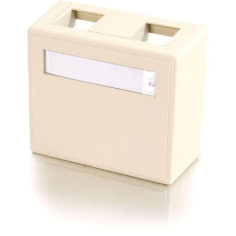 C2G 2-Port Keystone Jack Surface Mount Box - Ivory